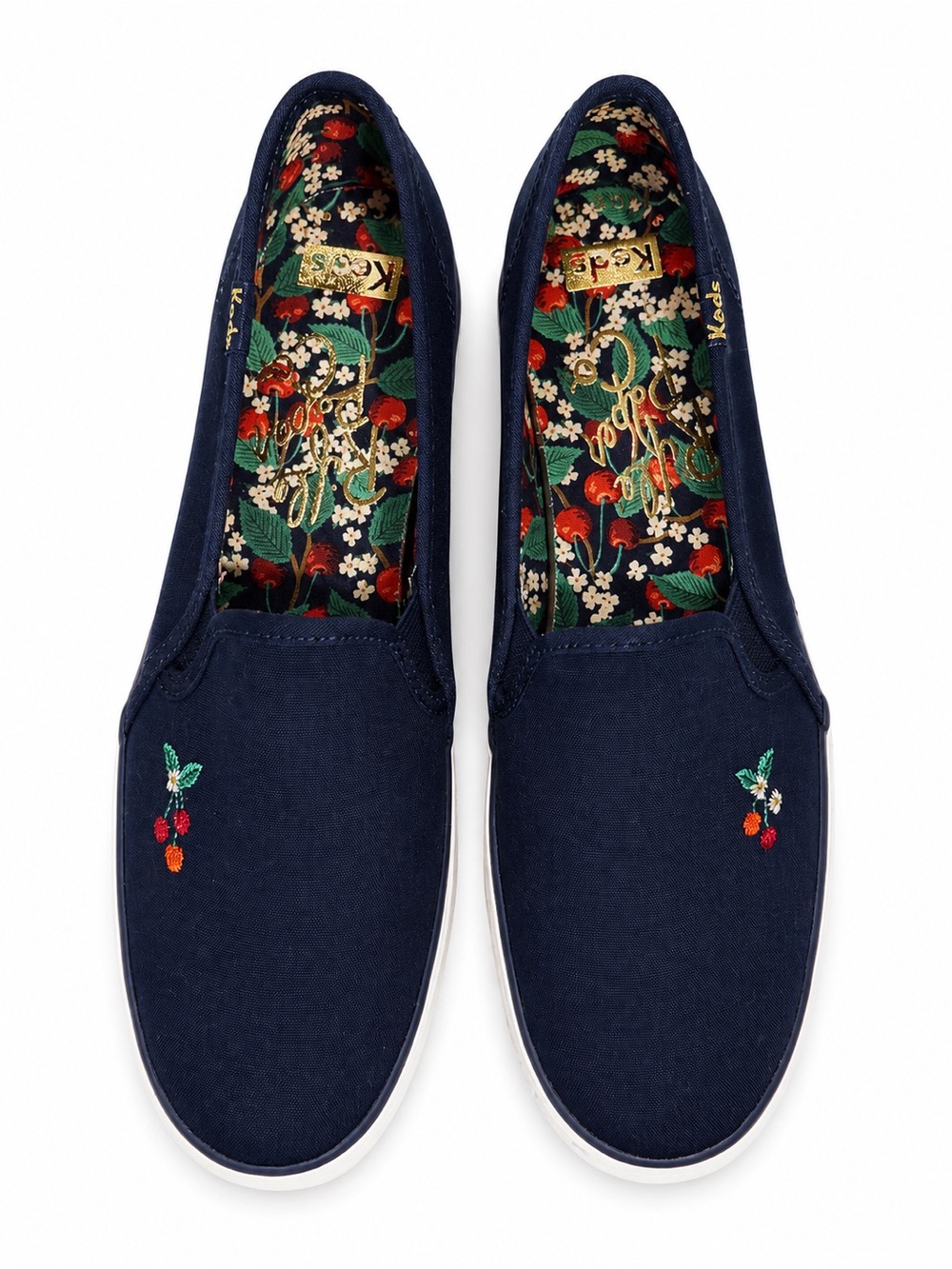 Keds Triple Decker Rifle Paper Company Cherries Slip On Sneakers - Womens 7.5